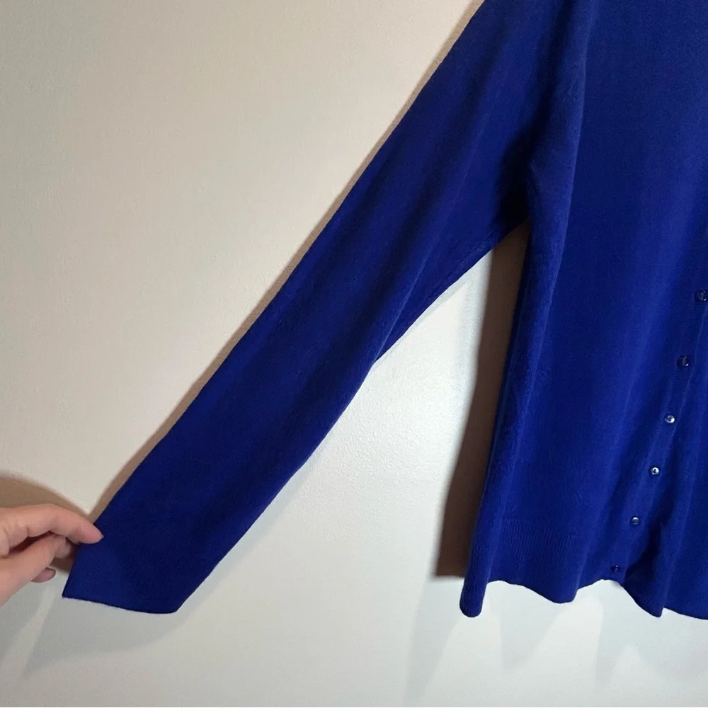 NWT Vintage IB Diffusion Cobalt Blue Button-Up Cardigan Sweater - Size XL - Picture 7 of 9